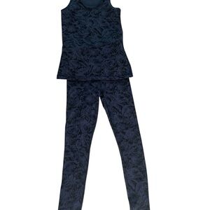 Athleta Womens Navy Blue Activewear Leggings And Tank Top‎ Size XS Lot Of 2
